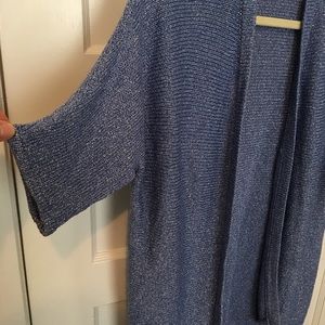 Chico’s periwinkle blue sparkle cardigan